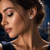 Silver pearl stud